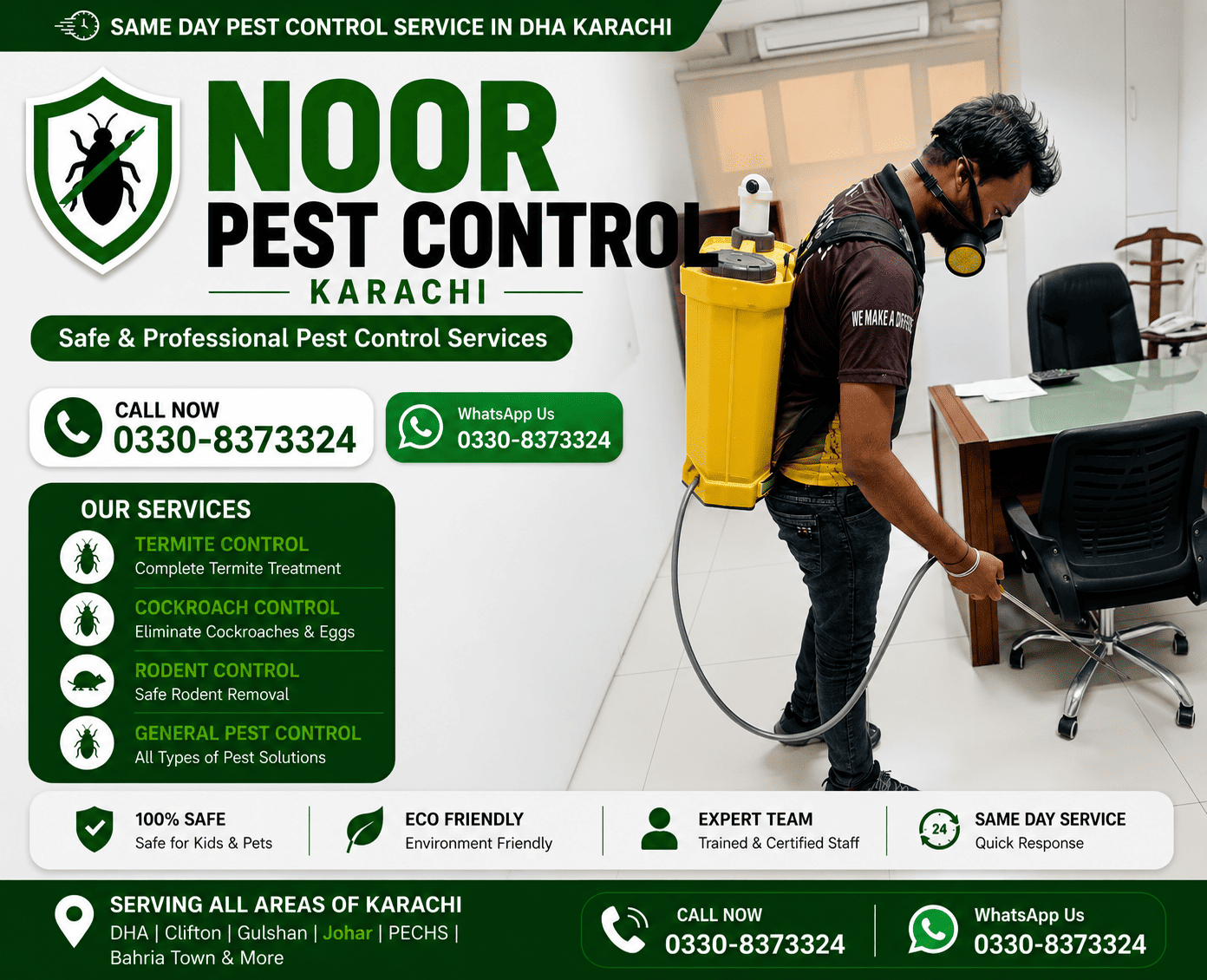 SAME DAY PEST CONTROL SERVICE IN DHA KARACHI
