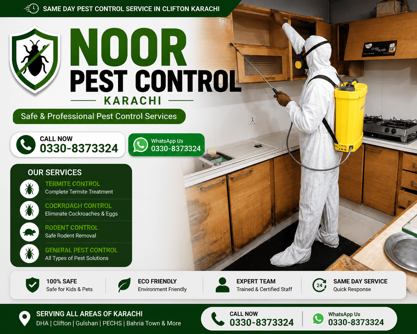 SAME DAY PEST CONTROL SERVICE IN CLIFTON KARACHI